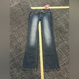 Lee Riders Vintage Women's Sz 3 Dark Blue Denim Bootcut Jeans Y2K NWT